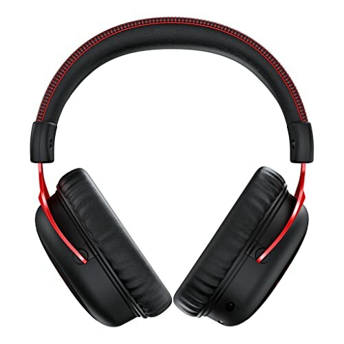 Black and red over-ear headphones