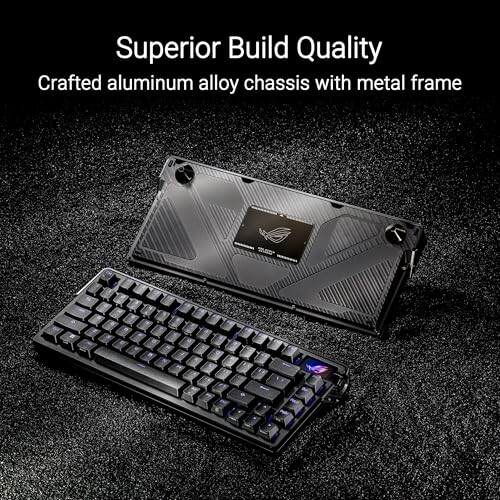 Gaming keyboard with crafted aluminum alloy chassis and metal frame