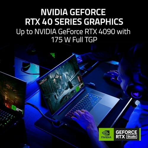 NVIDIA GeForce RTX 40 Series Graphics with RTX 4090 laptops.