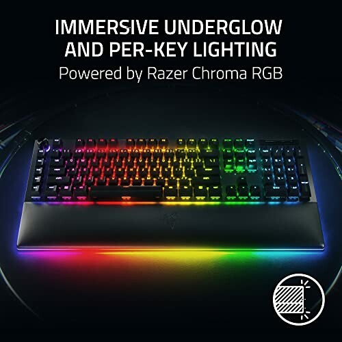 RGB gaming keyboard with immersive underglow lighting