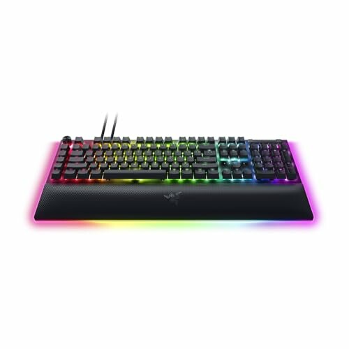 RGB gaming keyboard with wrist rest