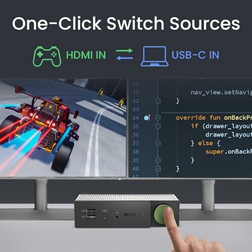 Device with one-click HDMI and USB-C source switching