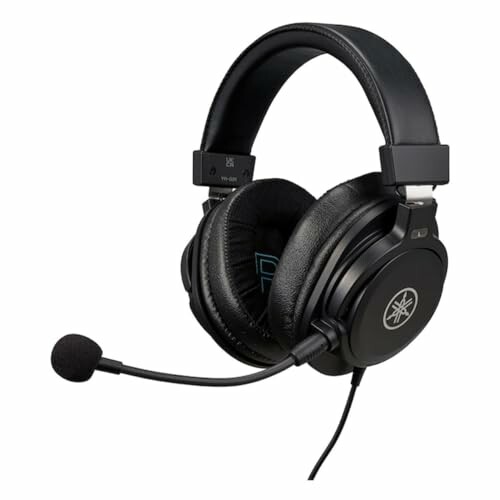 Black Yamaha gaming headset with microphone