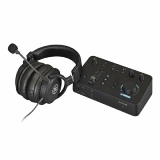 Yamaha headset with attached audio mixer